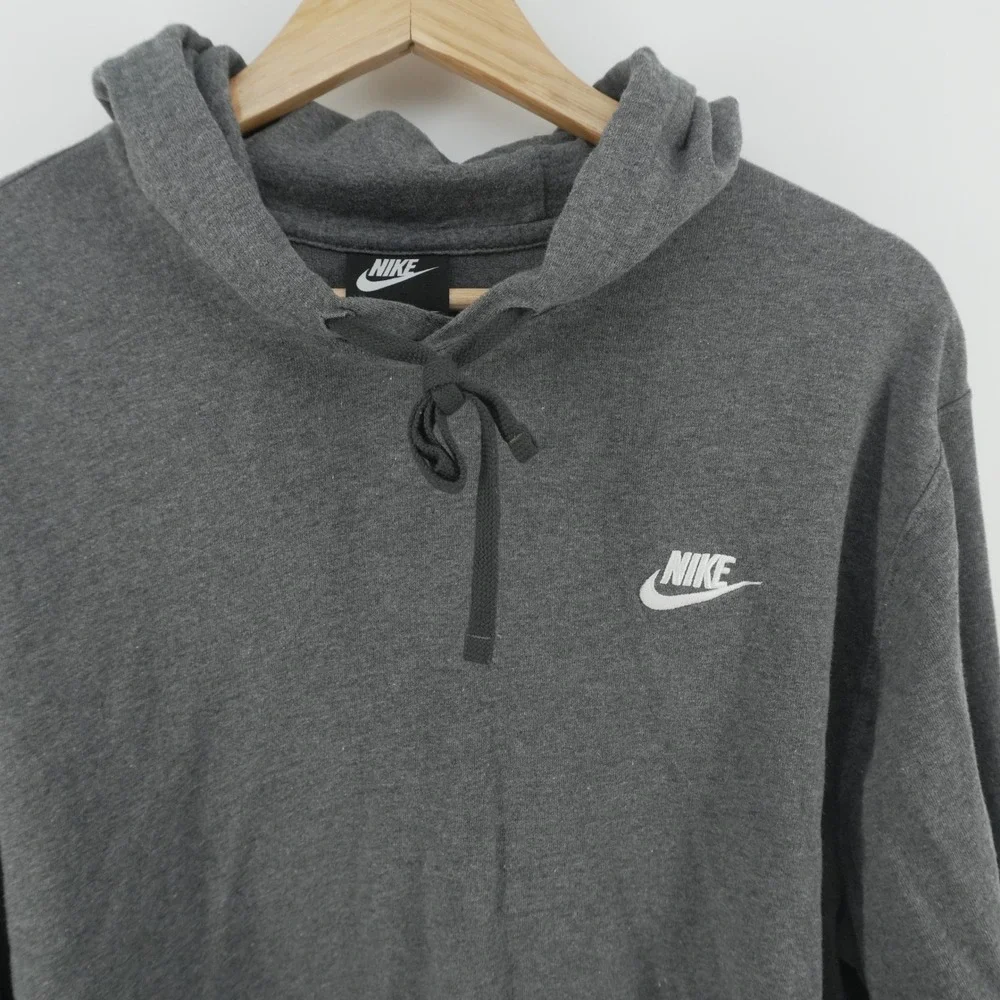 Nike Hoodie Mens Large Gray Long Sleeve Pullover Lightweight Futura Logo